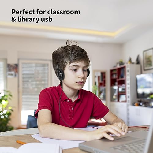 Miniatura 6 de JINWAYBST Paquete de 30 auriculares ajustables a granel para el aula, auriculares de biblioteca en la oreja, auriculares escolares al por mayor con