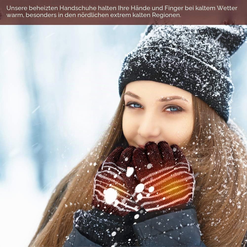 Semme Beheizte Handschuhe Winter Unisex mit USB Aufladung Waschbar Half Finger Warm für Radfahren Motorrad Wandern Skifahren Bergsteigen