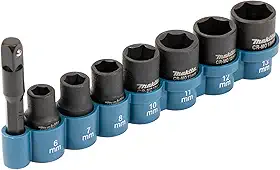 Makita E-12289 Conjunto de soquetes de impacto de 8 peças