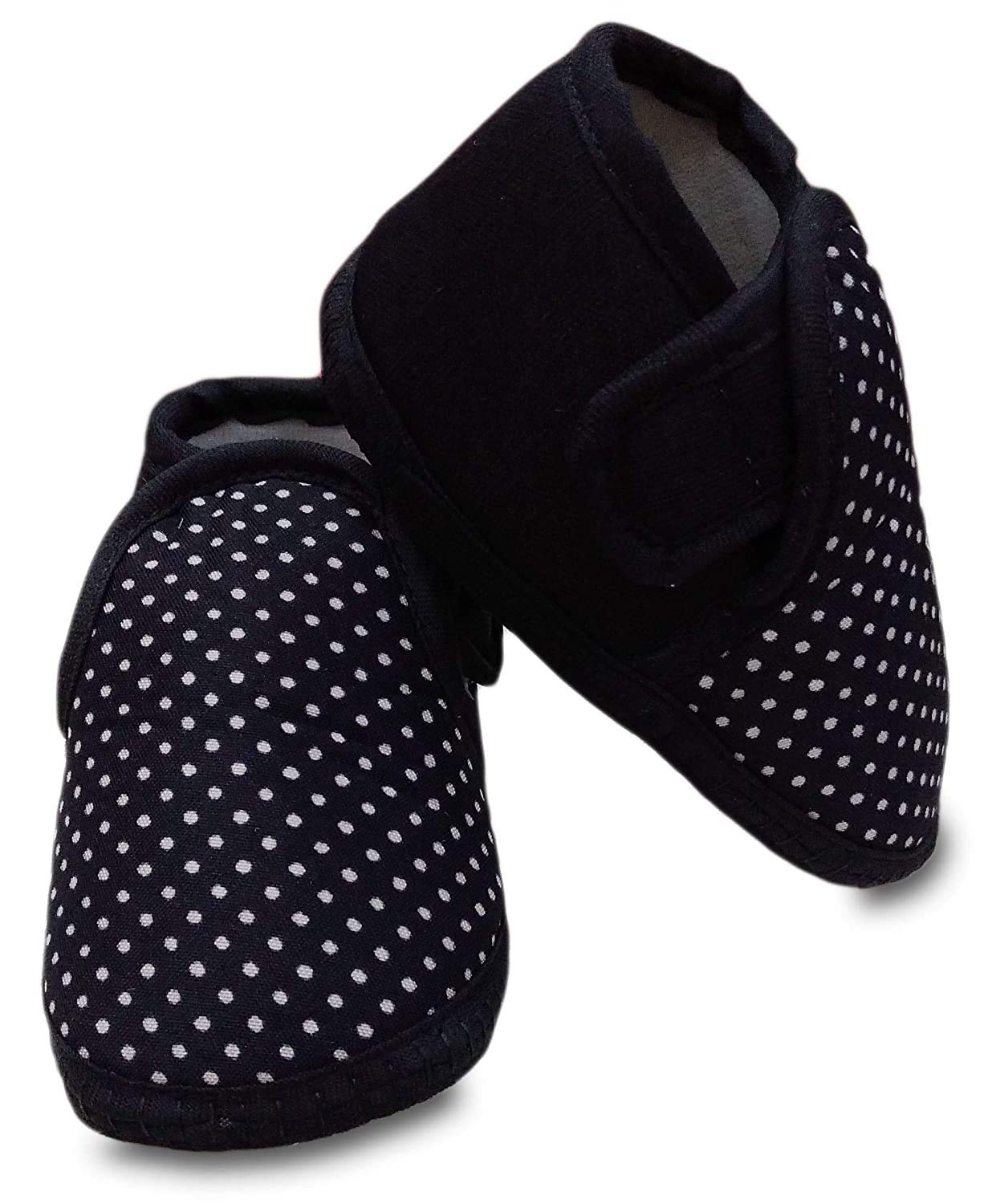 Kids Choice Baby Boys and Girls Canvas Shoes with Anti-Slip Sole (3-12 Months) - Booties (Black) (B089P157VM) Amazon Price History, Amazon Price Tracker