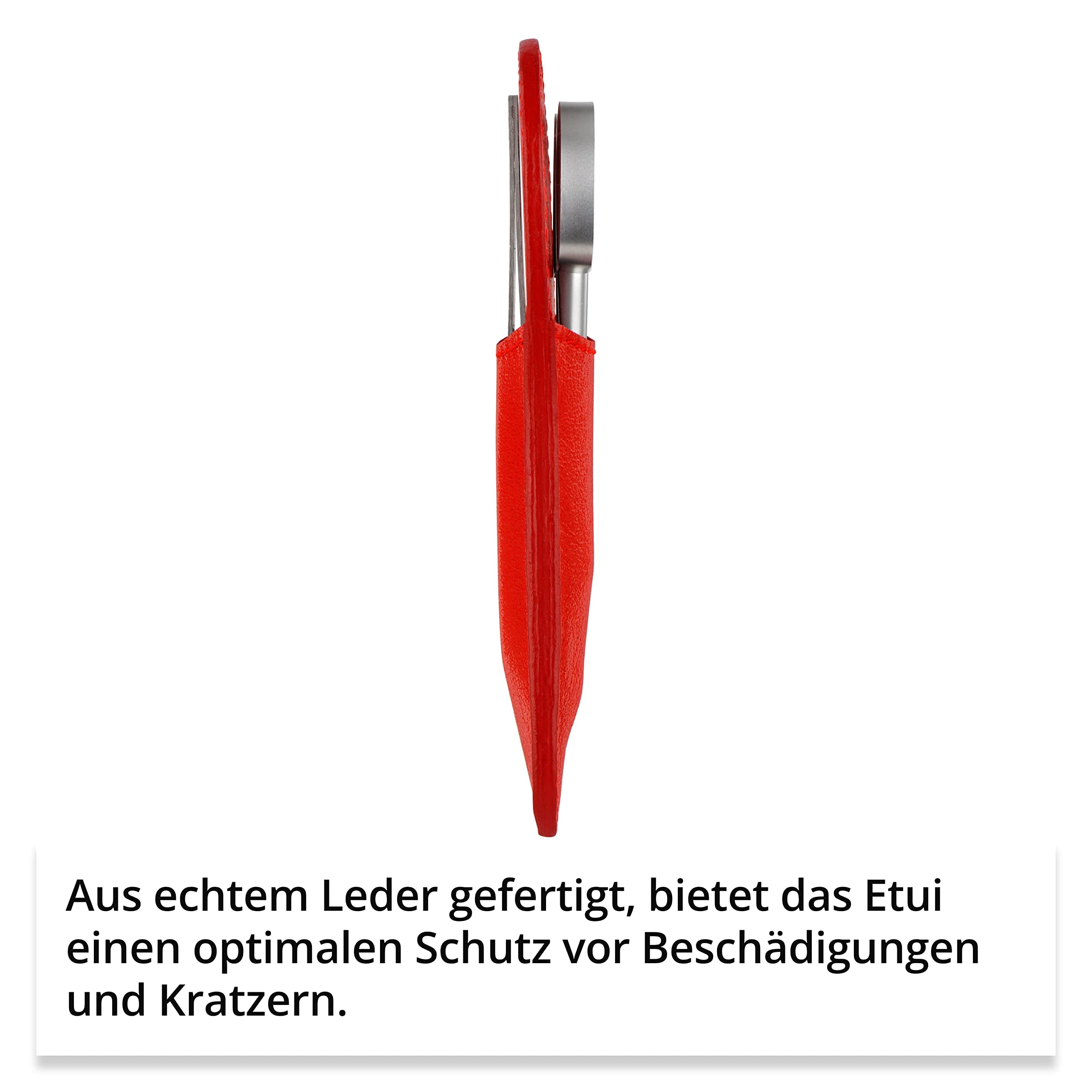 Rubis Maniküre Set mit Nagelschere und Pinzette zum Augenbrauen zupfen - Nagelset klein 2 teilig - Nagelpflegeset und Pinzetten Etui