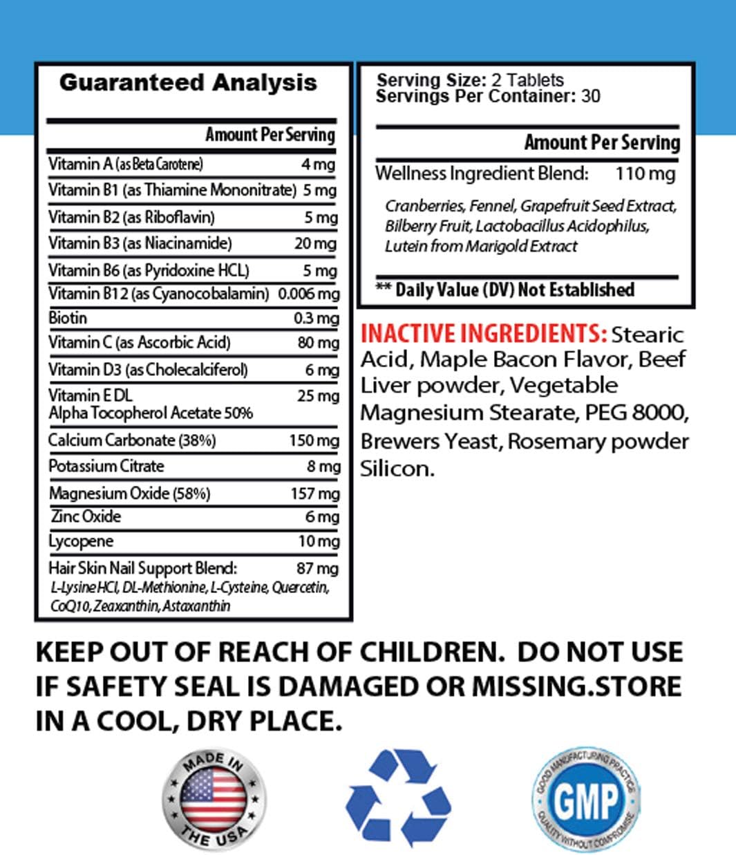 cat Coat Cleaner - Pets Hair and Coat Boost - for Dogs and Cats - Supports Healthy Skin Hair Nails - Vitamin b for Cats - 3 Bottles (180 Tablets)