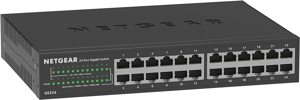 NETGEAR GS324-100JPS 6つ Amazon.com: NETGEAR 24-Port Gigabit Ethernet Unmanaged