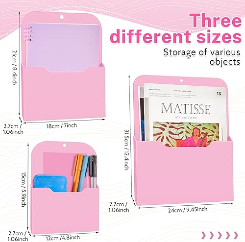 Miniatura 2 de Fuutreo Organizador magnético de pared para archivos, 6 unidades, soporte magnético de pared para refrigerador, soporte magnético para revistas para