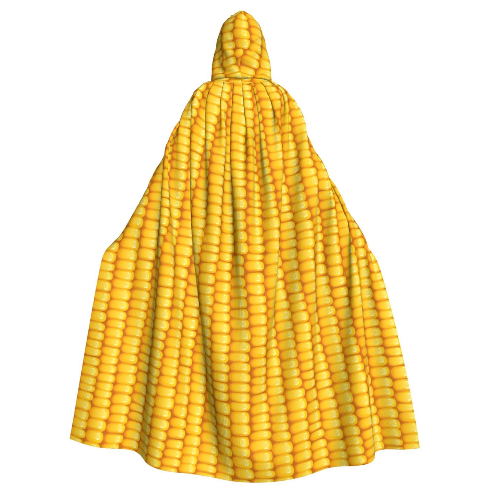 Corncobs With Corns Hooded Cloak Halloween Cosplay Costumes Corn Costume Party Ghosts Cape Christmas Robe Corn Hat Corncobs With Corns One Size