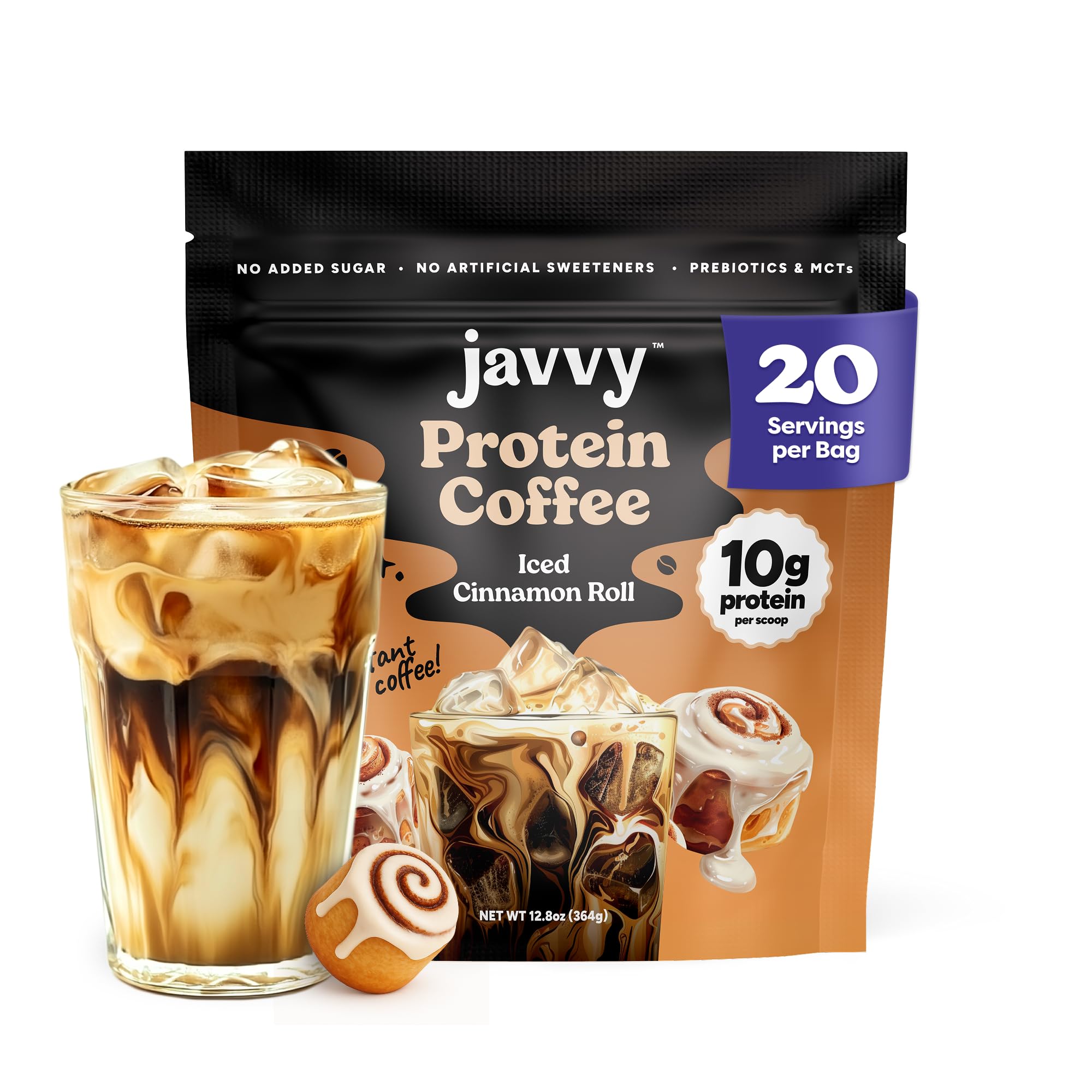 Javvy Protein Coffee for Cold Brew & Iced Coffee, French Vanilla V3 — view 13