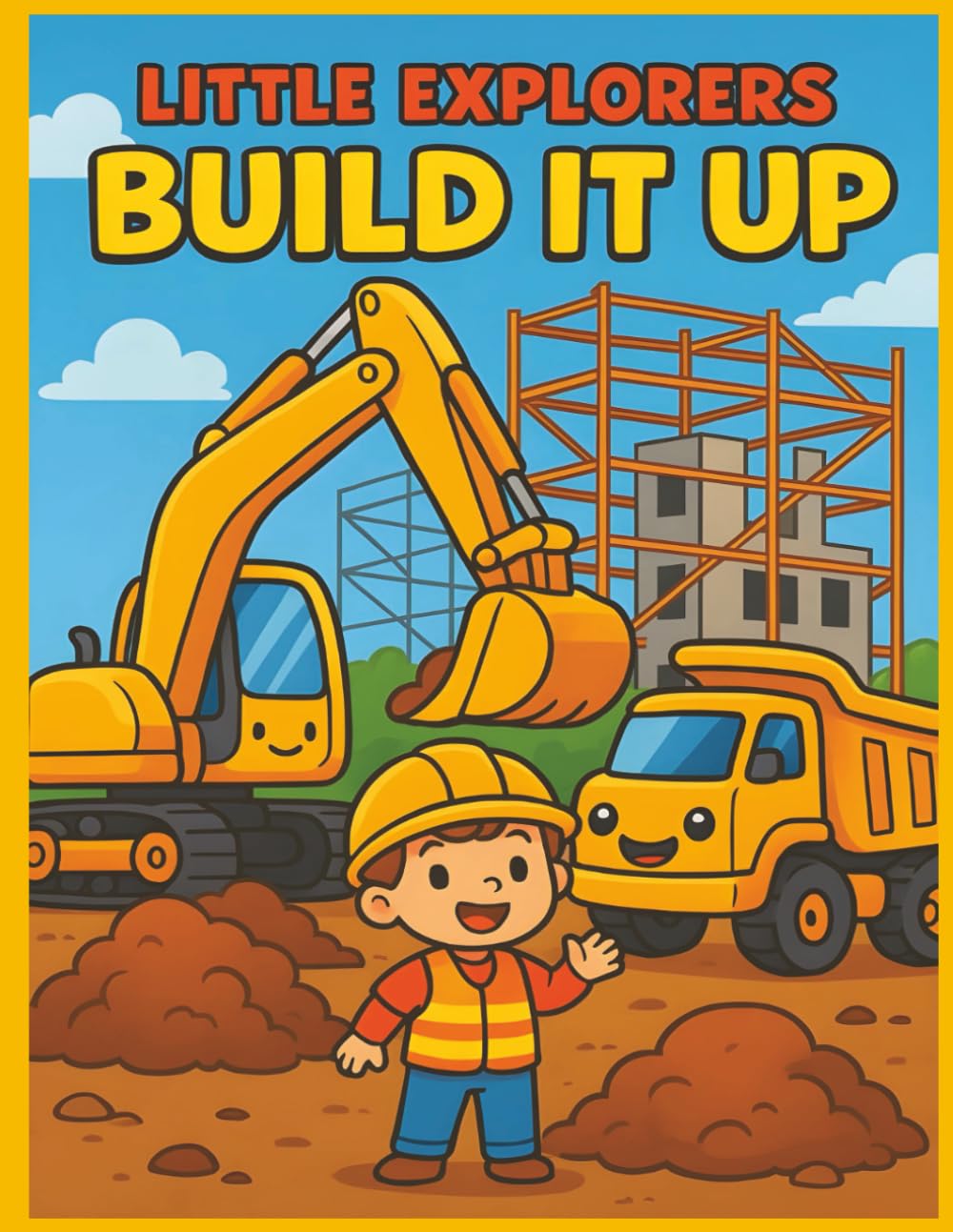 Little Explorers: Build it Up: A Construction Coloring Book for Kids with Bulldozers, Cranes, Dump Trucks, Excavators, and More (Little Explorers Coloring Books)