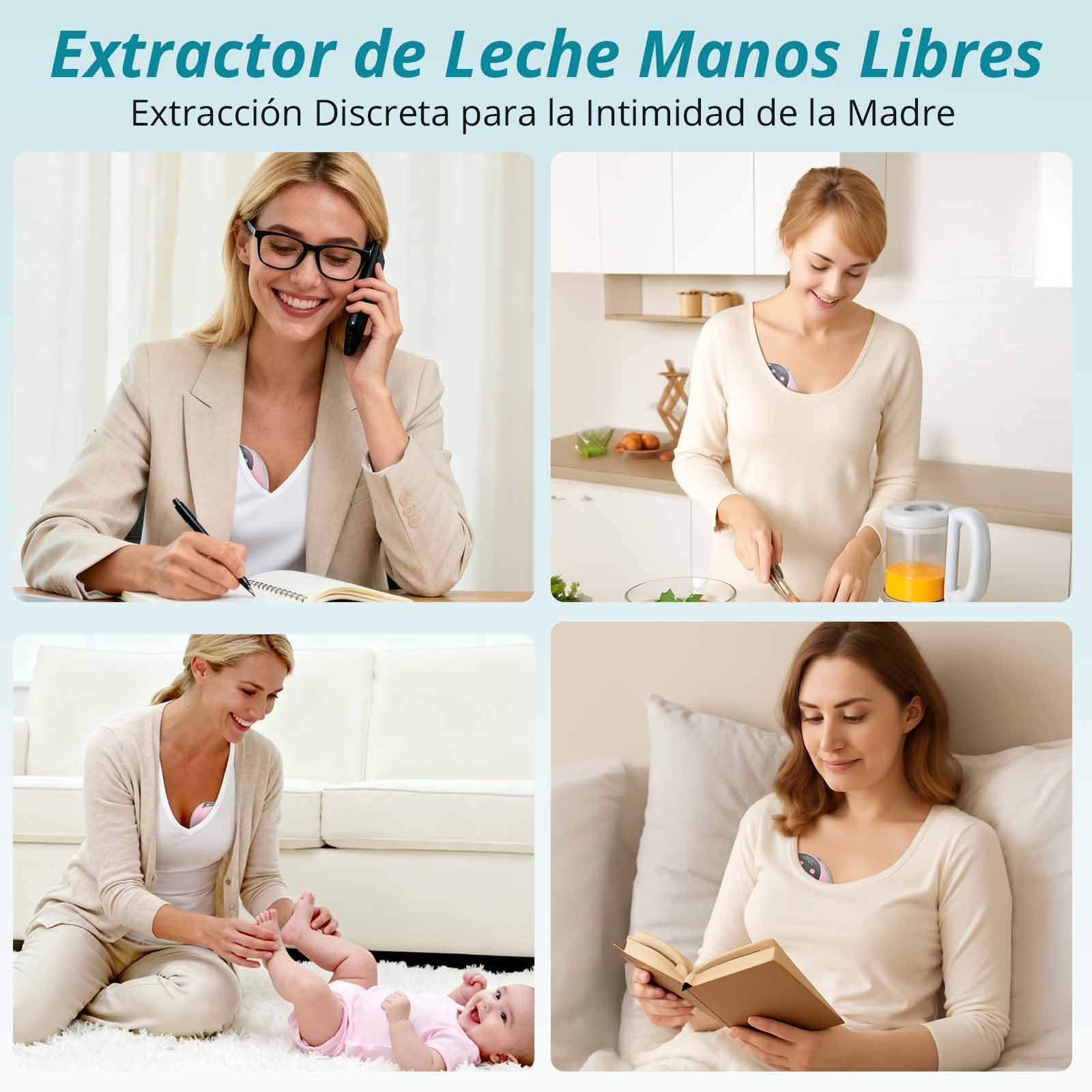 2 Piezas Sacaleches Eléctrico Manos Libres con 4 Modos y 12 Niveles | Extractor de Leche Portátil Silenciosa, Con Brida de 19/21/24 mm y Gran Capacidad de 210 ml para Oficina Viajes-Rosa
