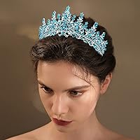 Vista 145 de TOBATOBA - Corona dorada para mujer, tiara de boda, corona de reina, corona de cristal, coronas de princesa real para ramos de flores, tocado