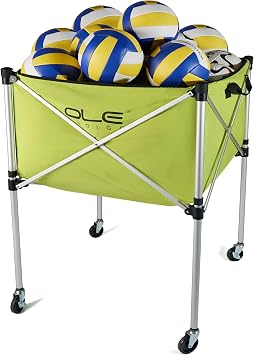 Ball Cart,Volleyball Ball Cart with Wheels 26 Balls Portable Ball Cart,Ball Storage,Collapsible Sports Ball Equipment Cart for Volleyball, Rugby,Soccer Indoor Outdoor