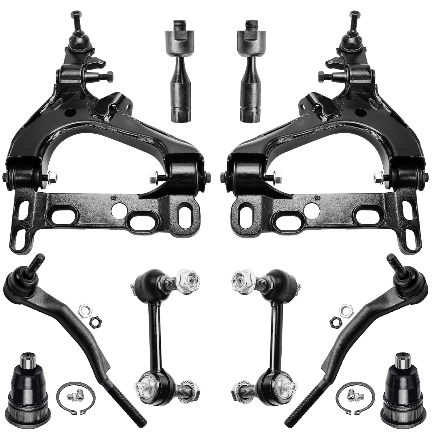 Detroit Axle - 10pc Front End Suspension Kit for Chevy Trailblazer EXT