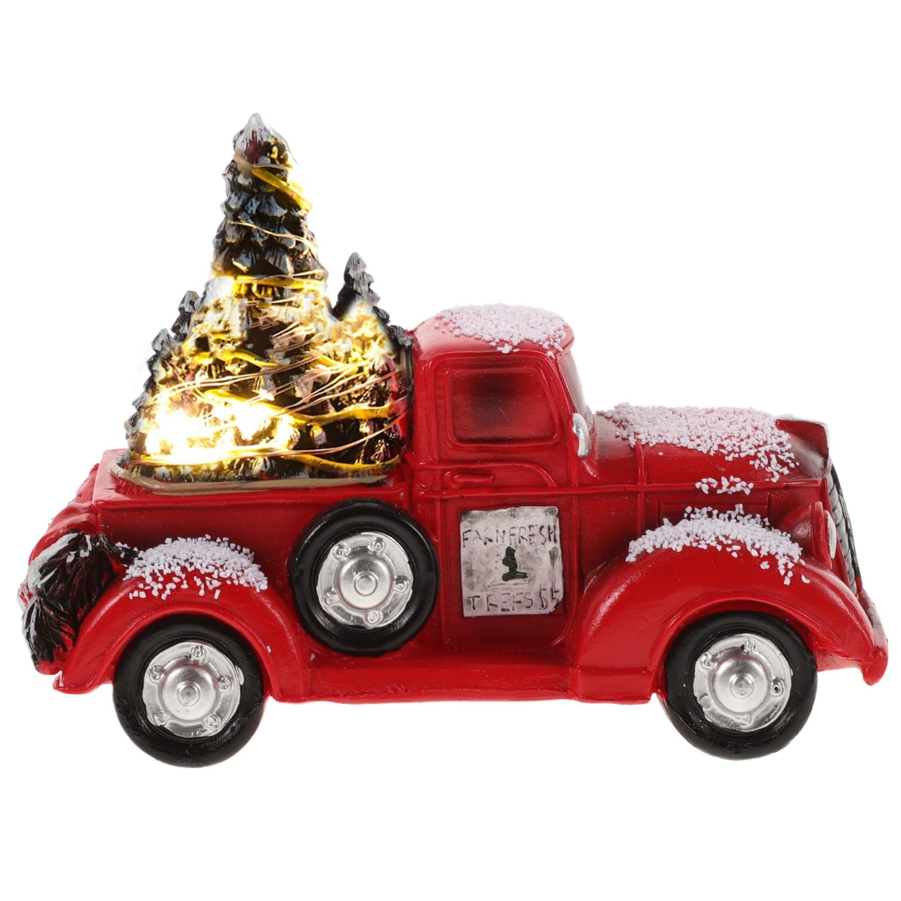 Décoration camion vintage avec lumières LED pour centre de table de Noël