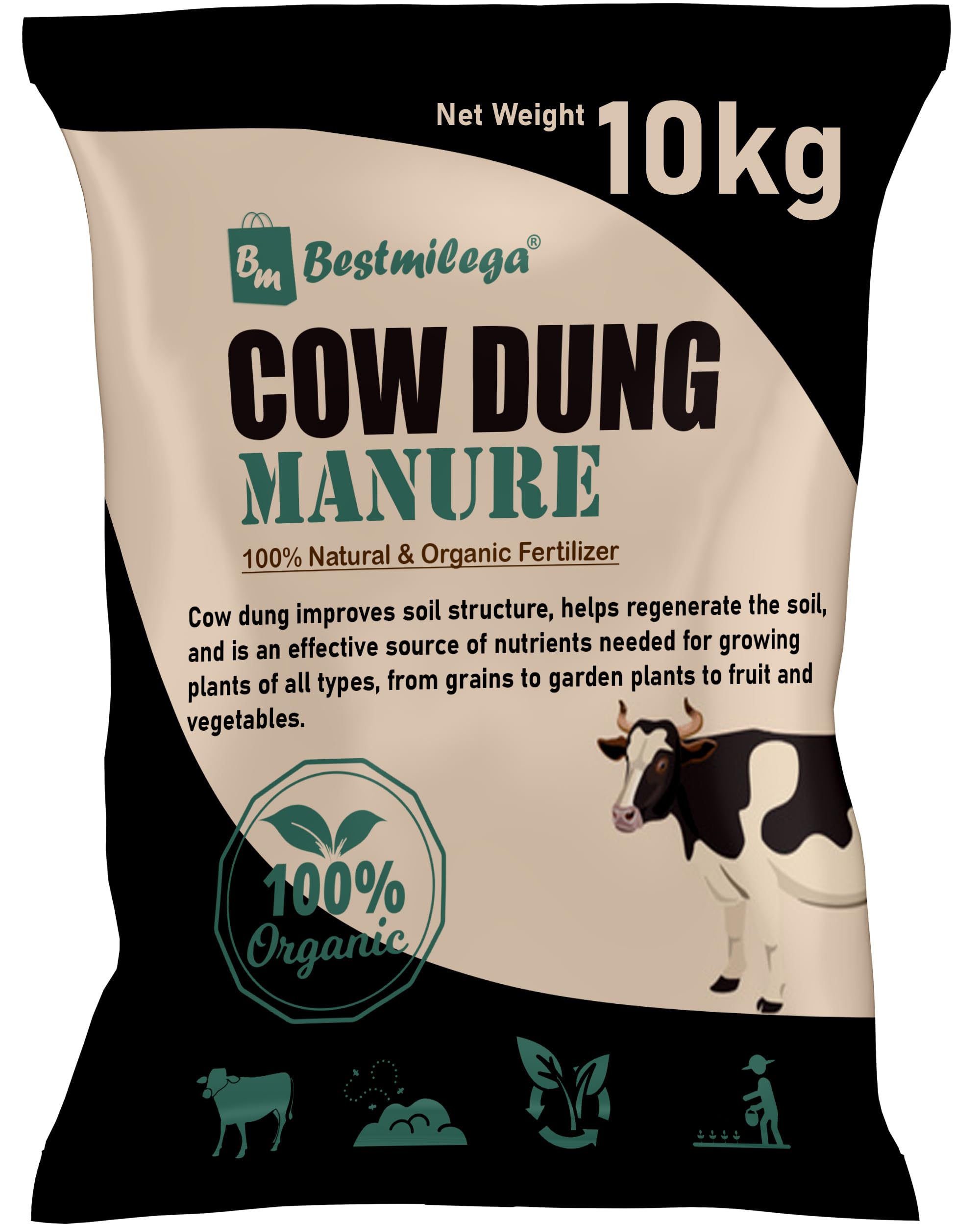 BEST MILEGA Cow Dung Manure Fertilizers for Plants & Home Gardening 10kg (B0CBQ7743N) Amazon Price History, Amazon Price Tracker