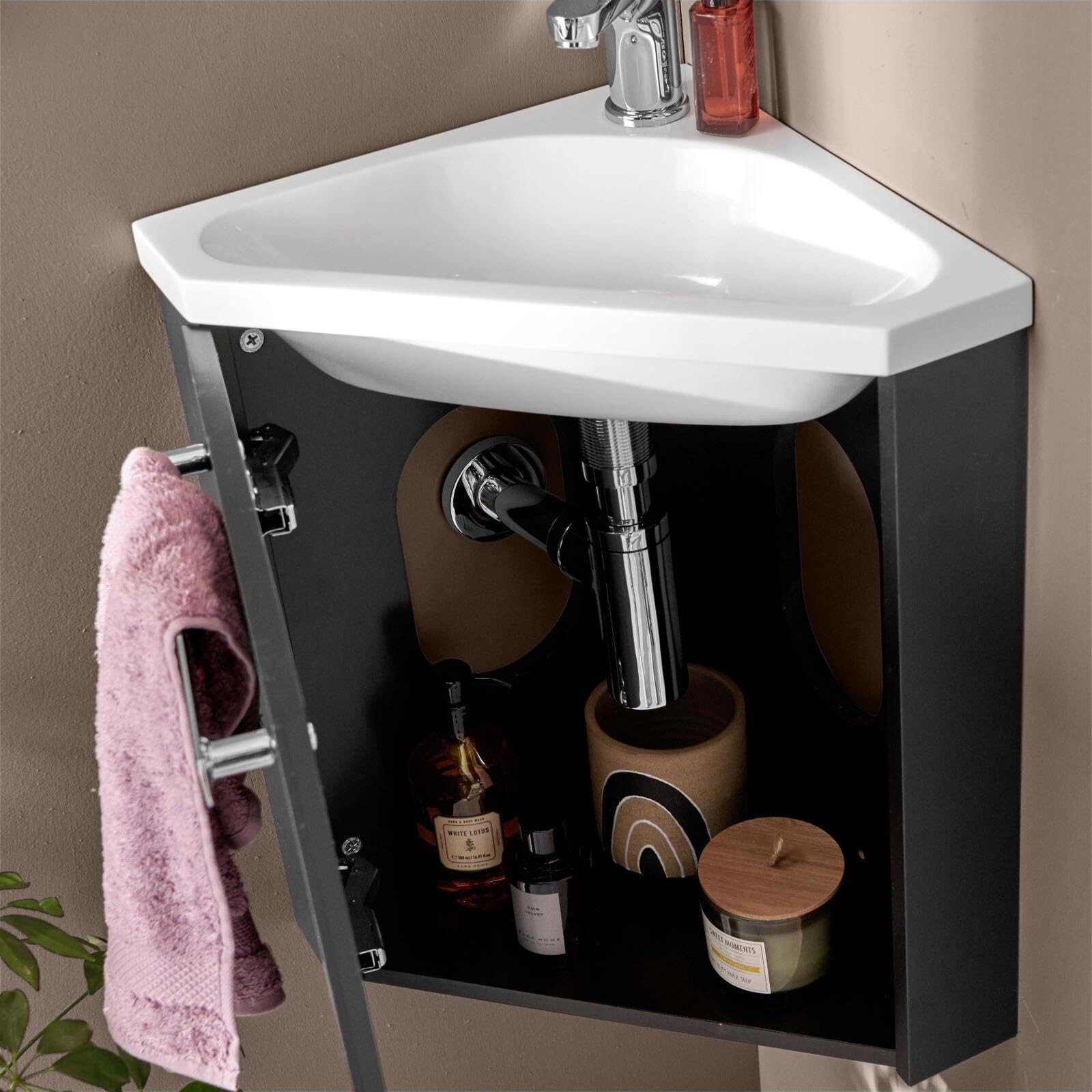 MOB-IN Meuble Lave-Mains d'angle SKINO
