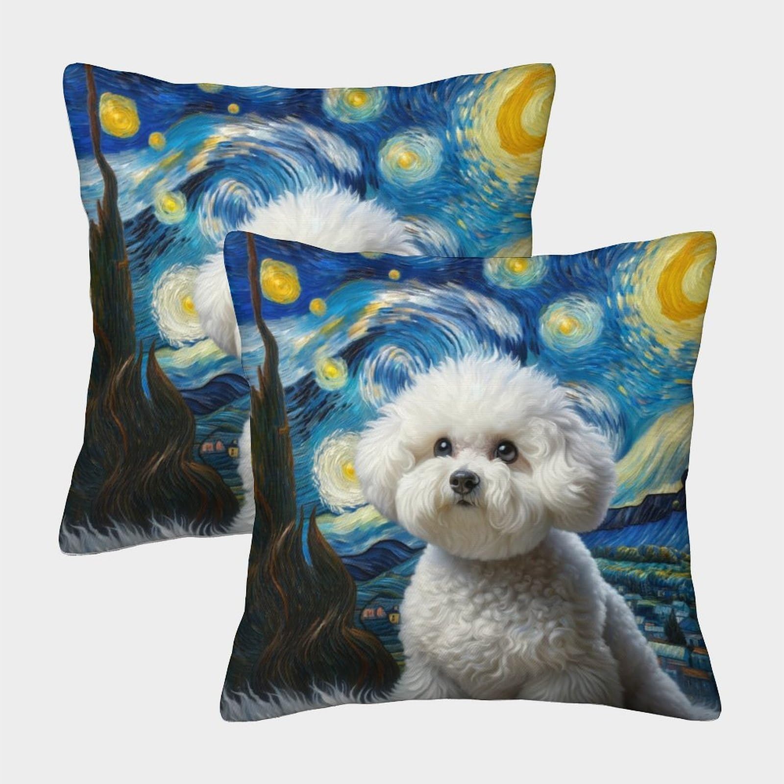 kaiyun 2 Pack 3D Cute Dog Cushion 3D Soft Touch Pillowcase,sofa Chair Home Furnishings 40x40cm