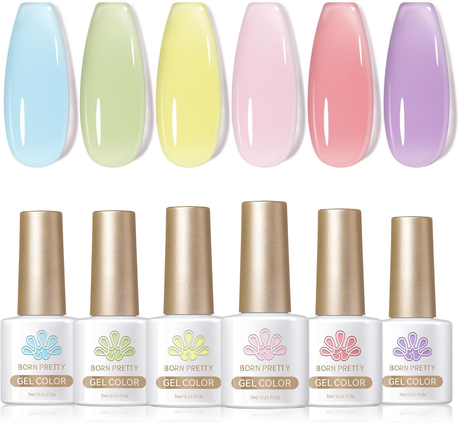 Born Pretty Pastel Jelly Gel Polish Milky Translucent Spring Summer
