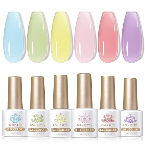 Born Pretty Pastel Jelly Gel Polish Milky Translucent Spring Summer