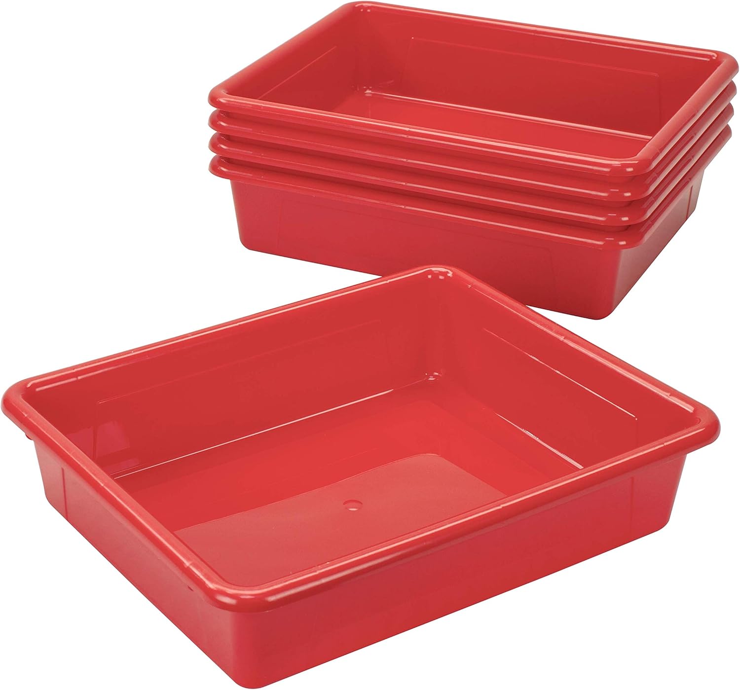 Storex Letter Size Flat Storage Tray Organizer Bin for