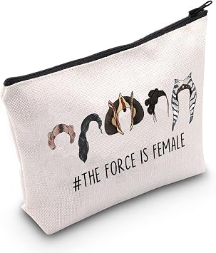 POFULL Princess Movie Inspired Gift The Force is Female Cosmetic Bag The Force Bag