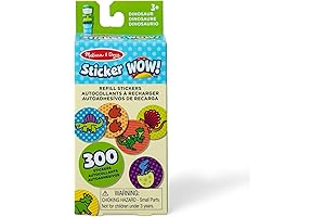 Melissa & Doug Dinosaur Sticker Stamps, 300+ Assorted Removable Dinosaur-Themed Stickers (Dinosaur Sticker Mega Pack)