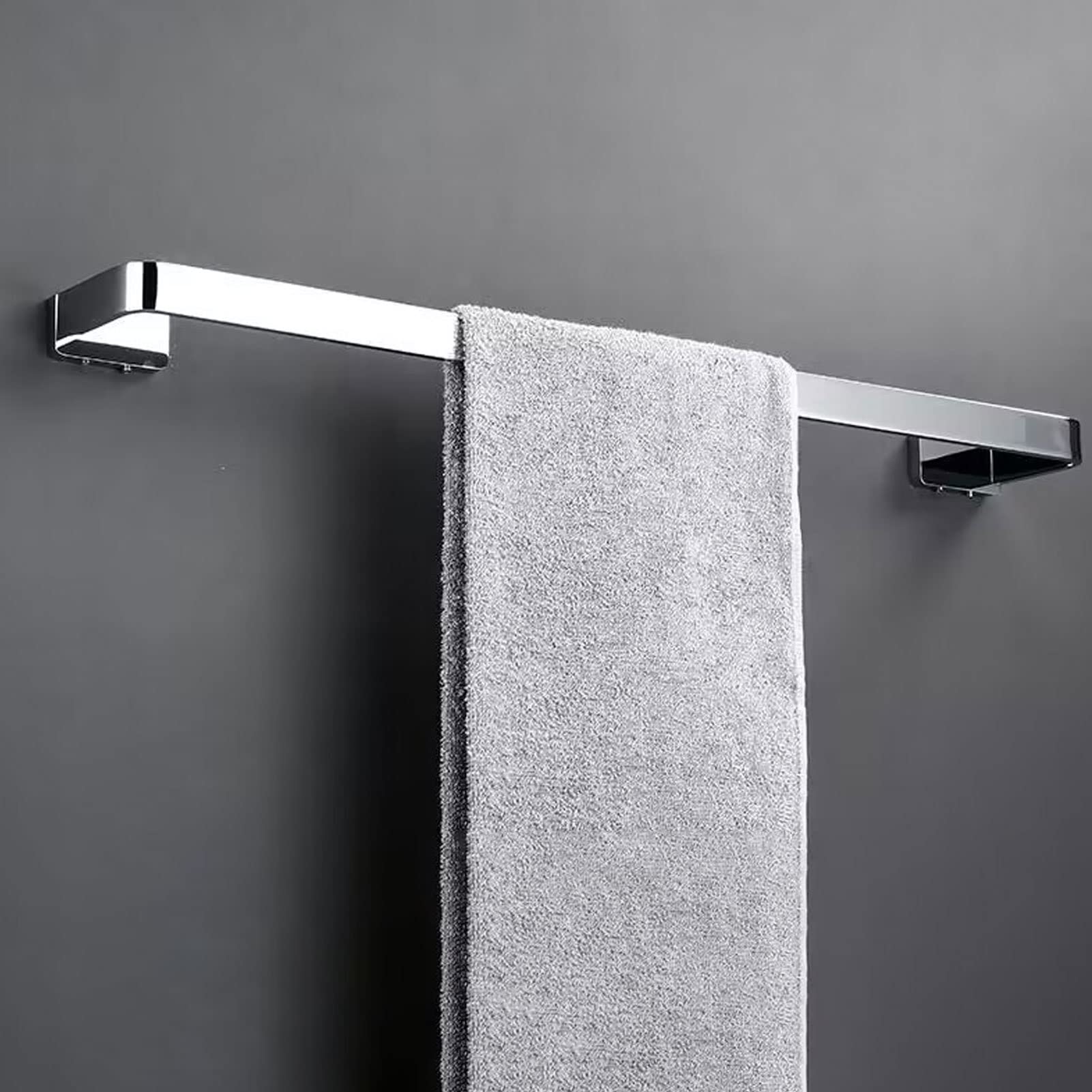Portasciugamani in Stile Europeo Tutto Bronzo, portasciugamani da Cucina per Bagno, portasciugamani WC, 30 cm / 40 cm / 50 cm / 60 cm, per Accessori da Bagno e Cucina, Argento (Dimensioni :