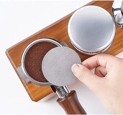 Miniatura 4 de 2 unidades de 2.087 in de acero inoxidable de pantalla de disco de café de 0.039 in de grosor, placa de malla de filtro de café reutilizable para