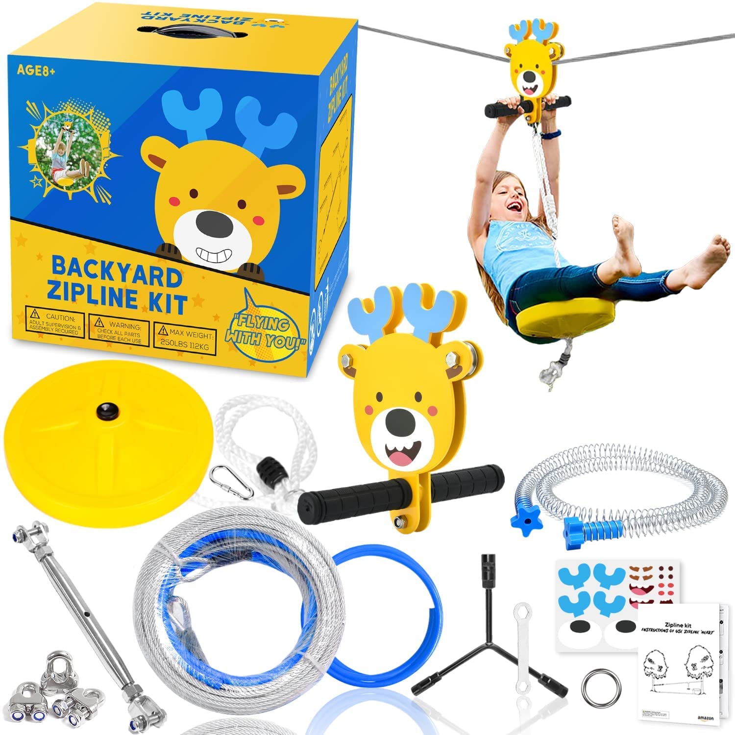 Buy InLoveArts Zipline Kits For Backyard Zipline Kit For Kids And