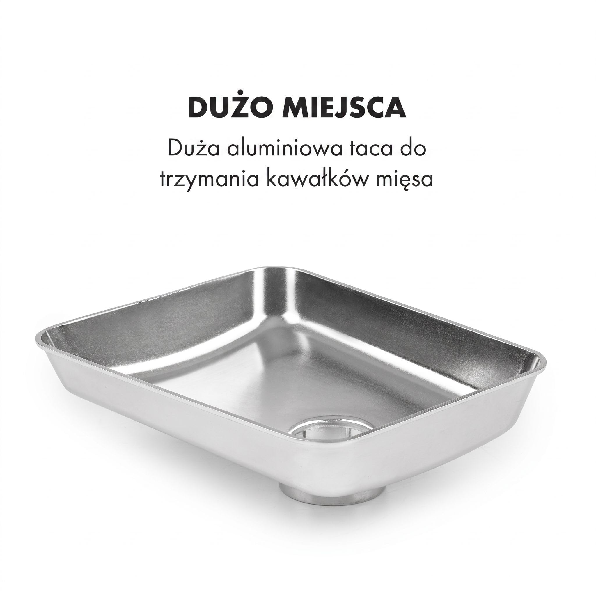 Klarstein Kraftprotz - Elektryczna maszynka do mielenia mięsa, Moc: 700 W, Moc blokowania: 1800 W, 2 prędkości i bieg wsteczny, Misa aluminiowa, Nóż ze stali nierdzewnej, czarno-srebrna