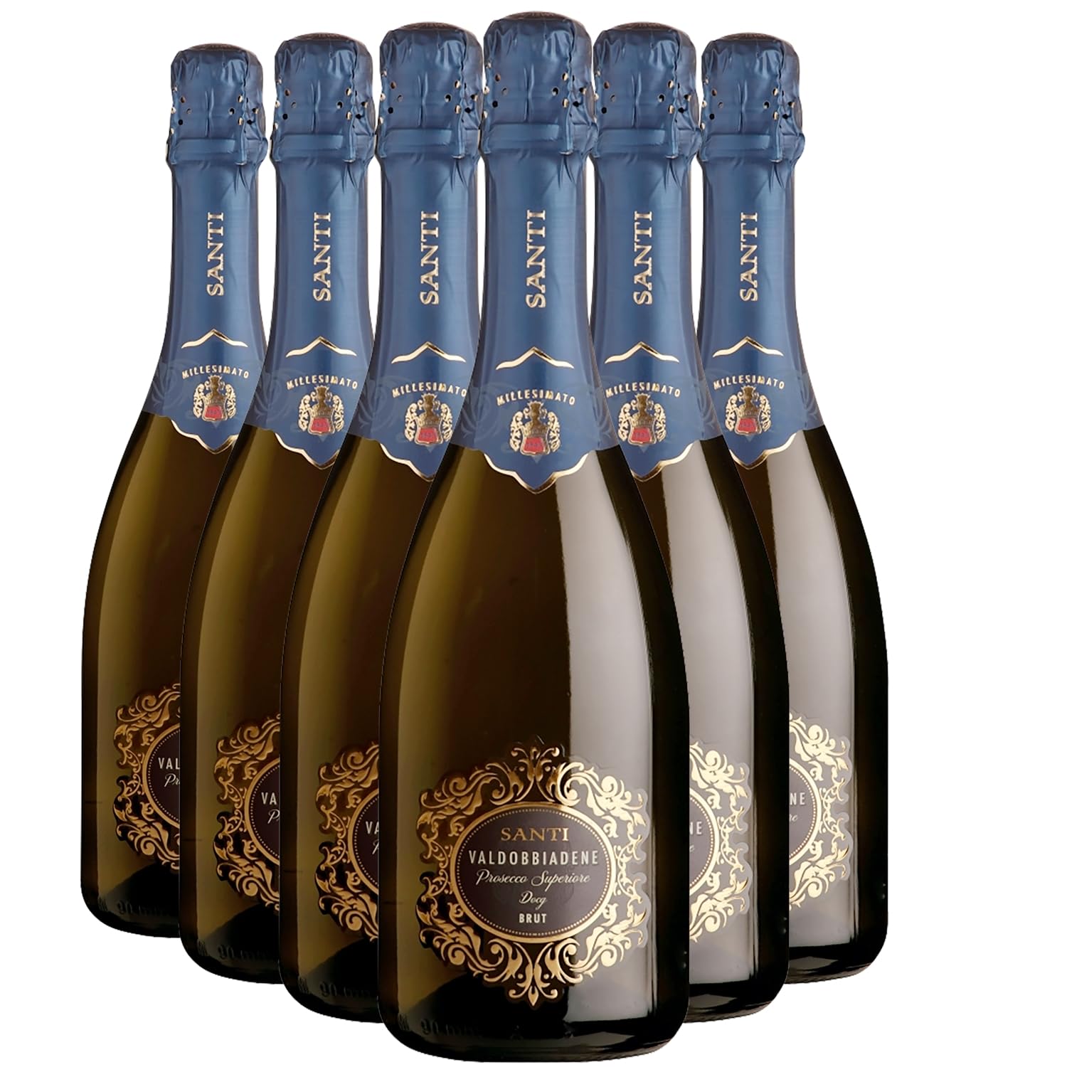 Prosecco Superiore Valdobbiadene Brut blanco 2024 - Santi - DOCG - Veneto - Italia - Variedades de uva Glera - 6x75cl