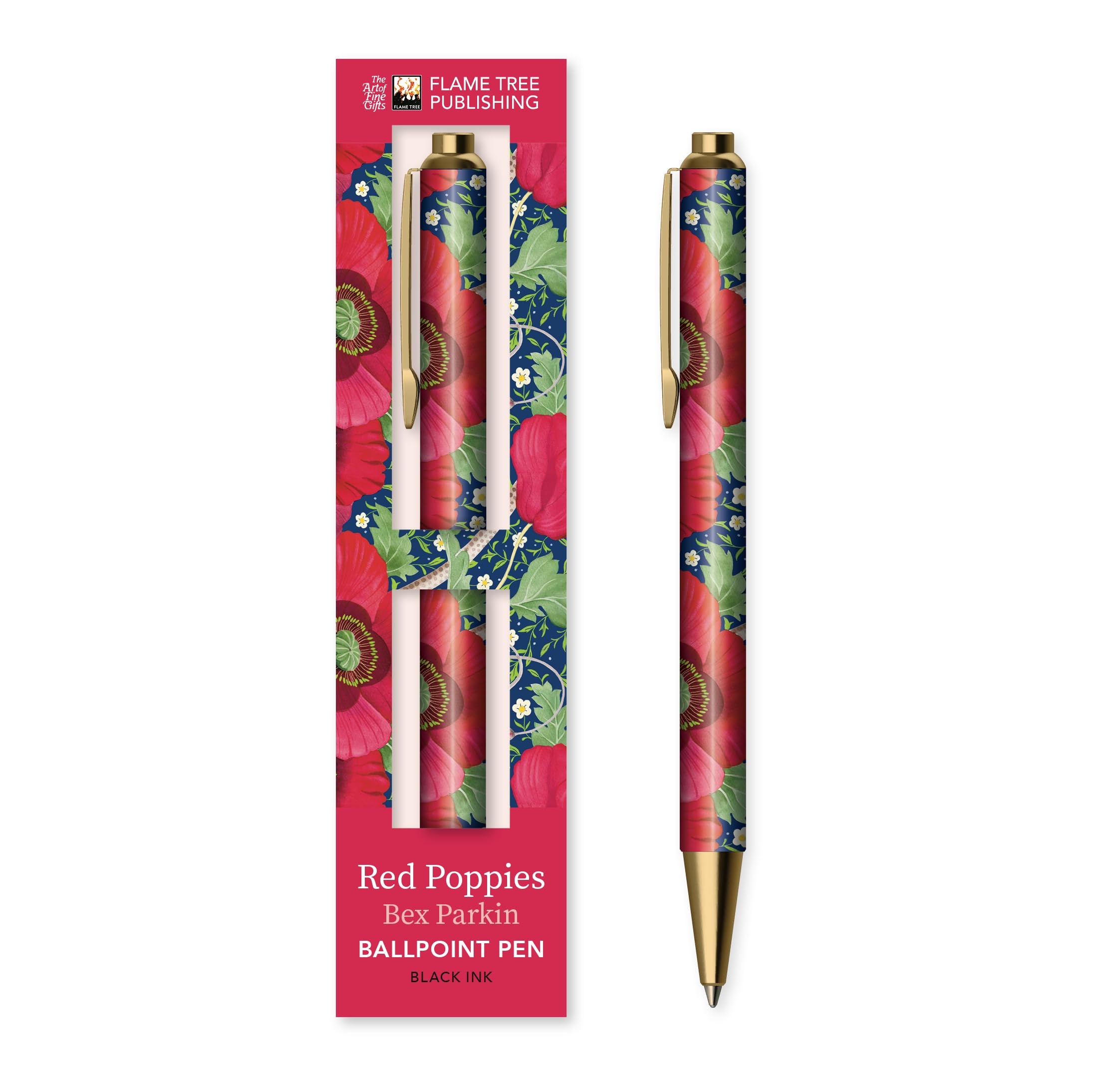 Bex Parkin: Red Poppies Boxed Decorative Ballpoint Pen (Boxed Ballpoint Pens)