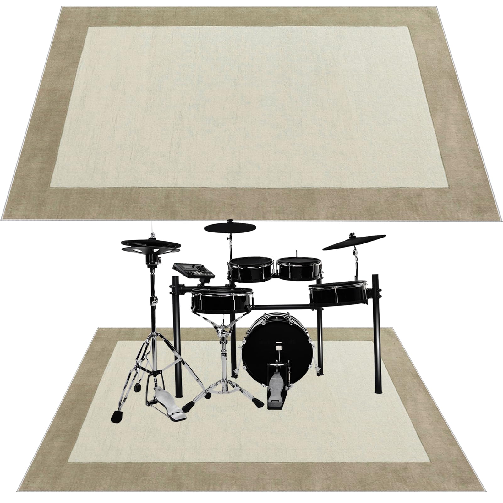 Drumming wygłuszający dywan akustyczny, do wnętrz, dywan perkusyjny, antypoślizgowy, dźwiękoszczelny, mata do wewnątrz i na zewnątrz, elektroniczny zestaw perkusji jazzowej, do bębna basowego