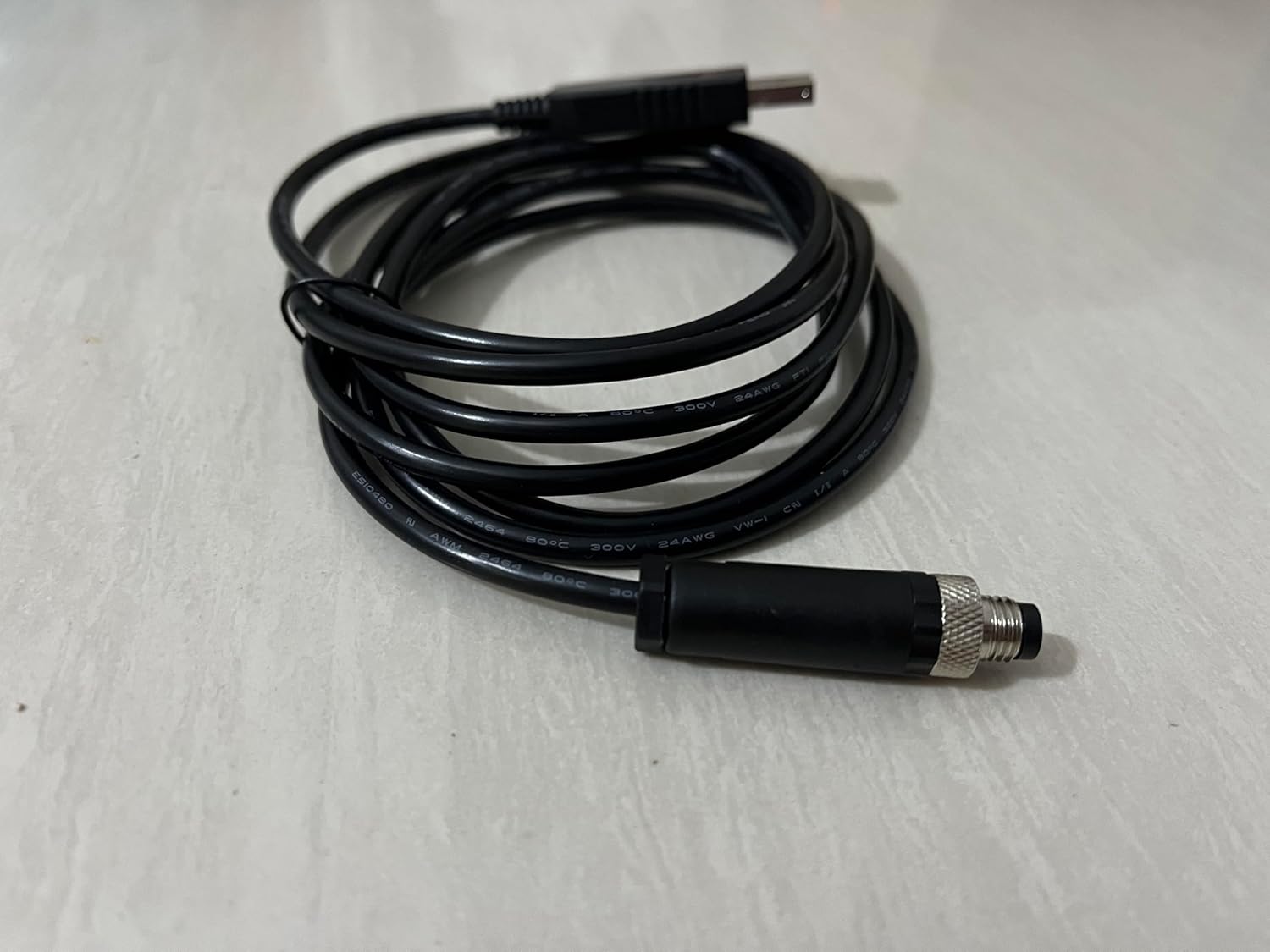 USB Male to M8 4-Pin Male Connector RS232 Serial Communication Cable for Sick Safety Controller with PC Replacement for Original Cable DSL-8U04G10M025KM1(2 Meters)