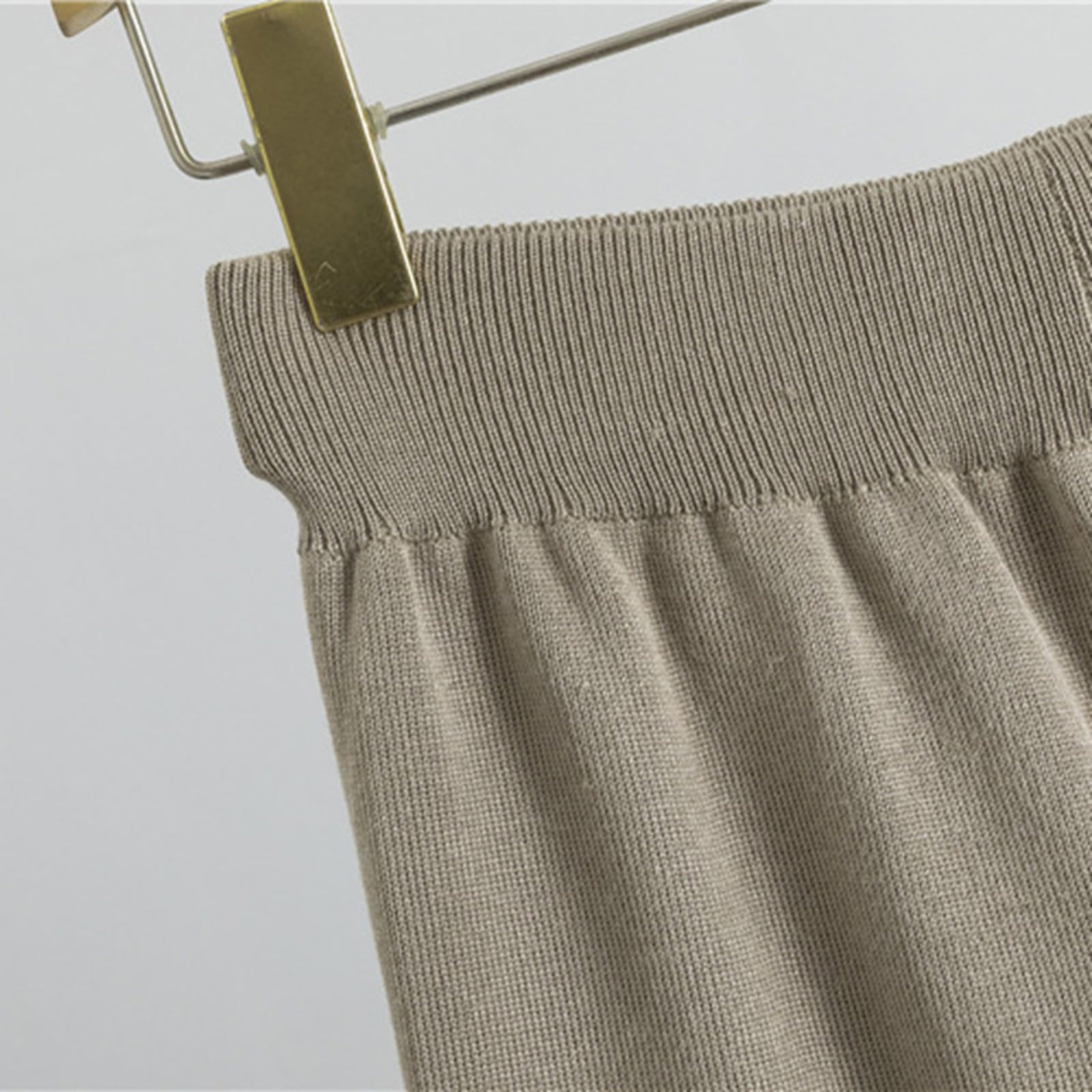 2025 Conjunto de punto para mujer elegante de 3 piezas de lana, puño elástico, jerséis de manga larga y pantalón de cintura ancha, mono de otoño e invierno conjunto de ropa holgada con
