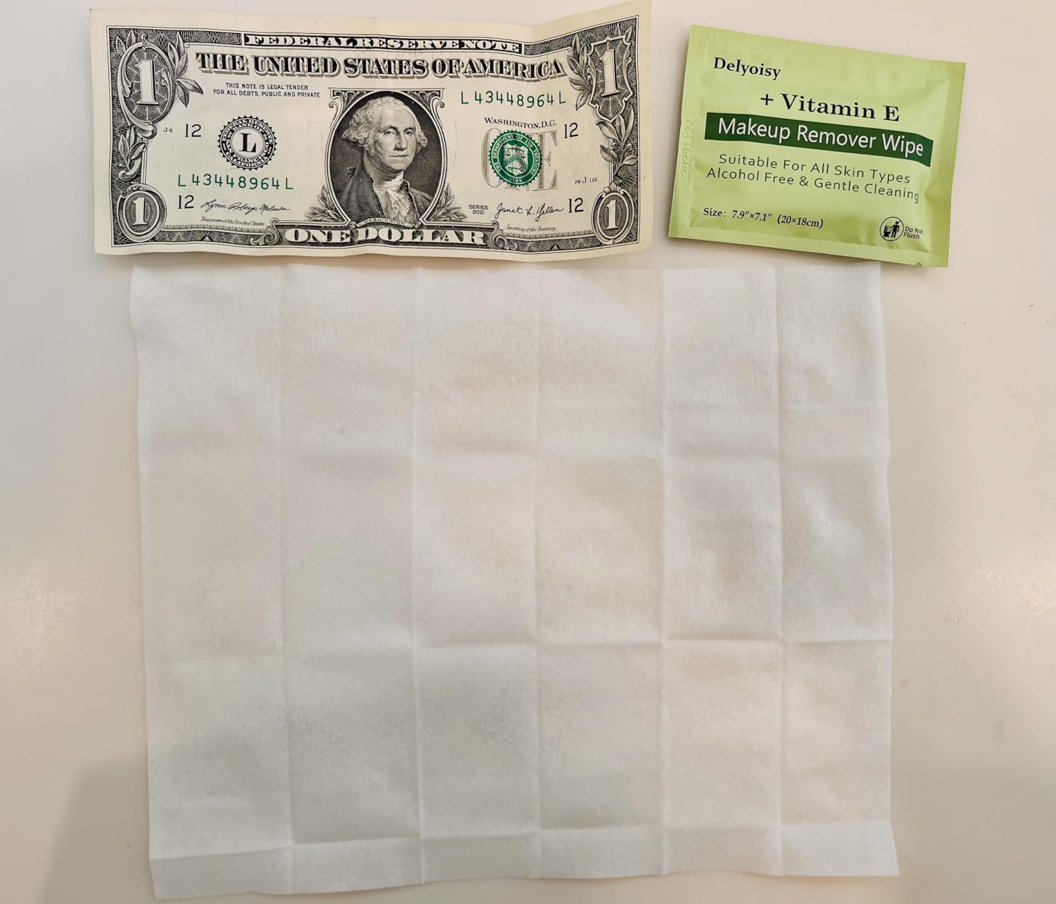 Delyoisy 50 Count Makeup Remover Wipes Bulk, Individually Wrapped & Travel Size - Alcohol-Free & Unscented Facial Cleansing Towelettes for Sensitive Skin, Ideal for Travel, Hotel, Gym and All Skin Types