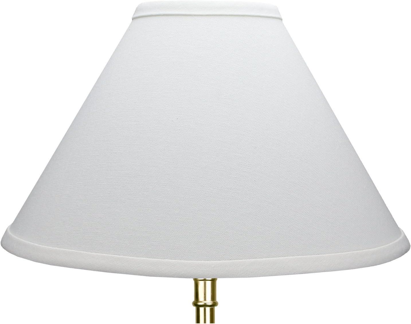 FenchelShades.com Lampshade 4" Top Diameter x 12" Bottom Diameter x 8" Slant Height with Washer (Spider) Attachment for Lamps with a Harp (White)