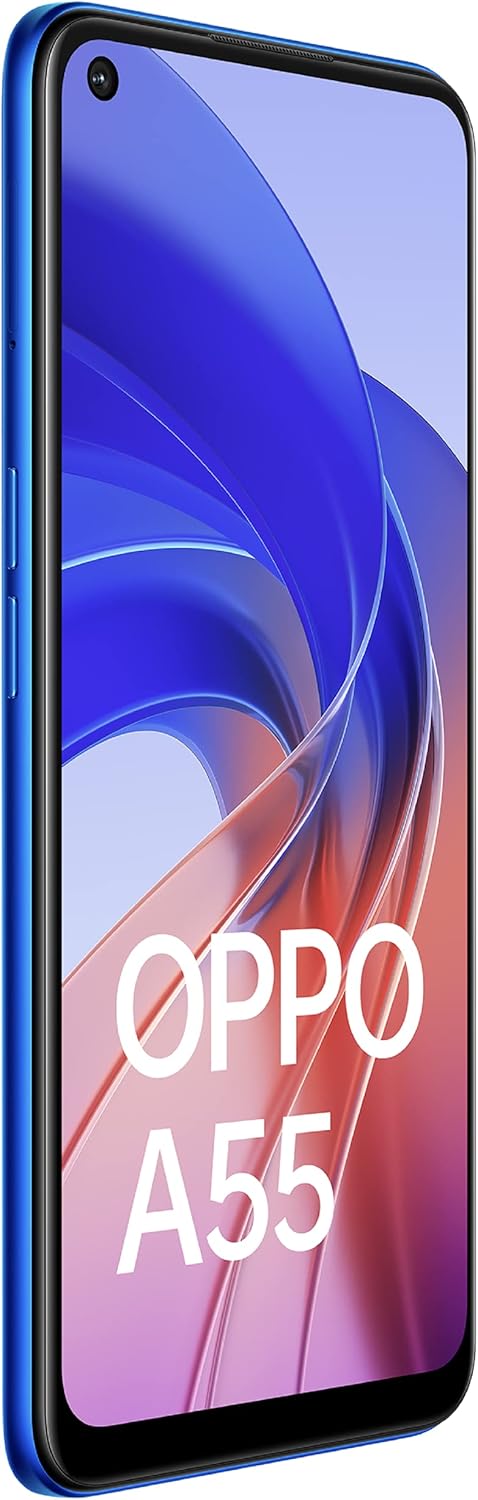 OPPO A55 CPH2325 Dual-SIM 64GB ROM + 4GB RAM (Only GSM | No CDMA) Factory Unlocked 4G/LTE Smartphone (Rainbow Blue) - International Version