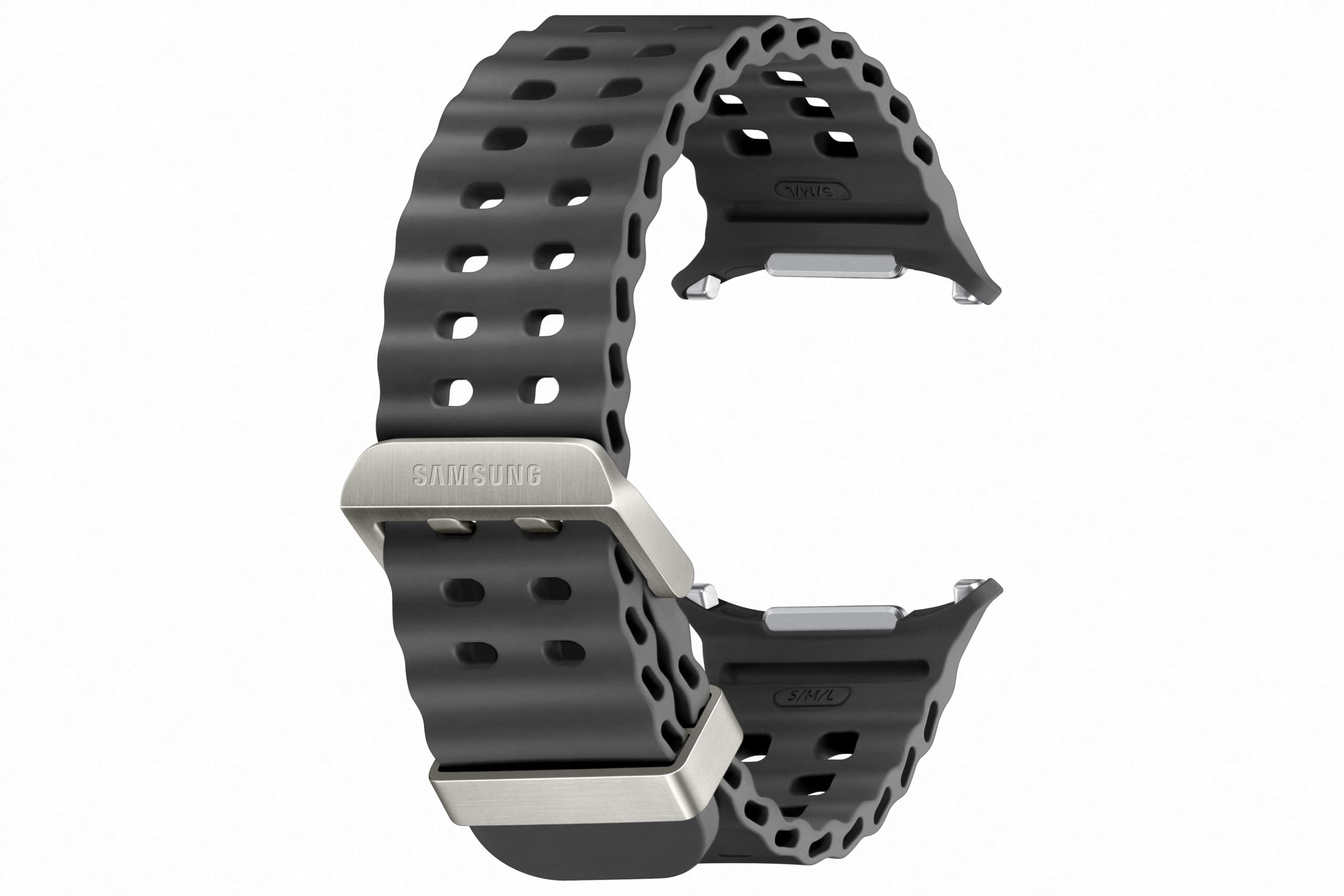 Samsung Marine Armband ET-SNL70 für die Galaxy Watch Ultra | Uhrenarmband, Sport Armband, Original Zubehör, elastisch, langlebig, guter Sitz, wasserbeständig, Dark Gray