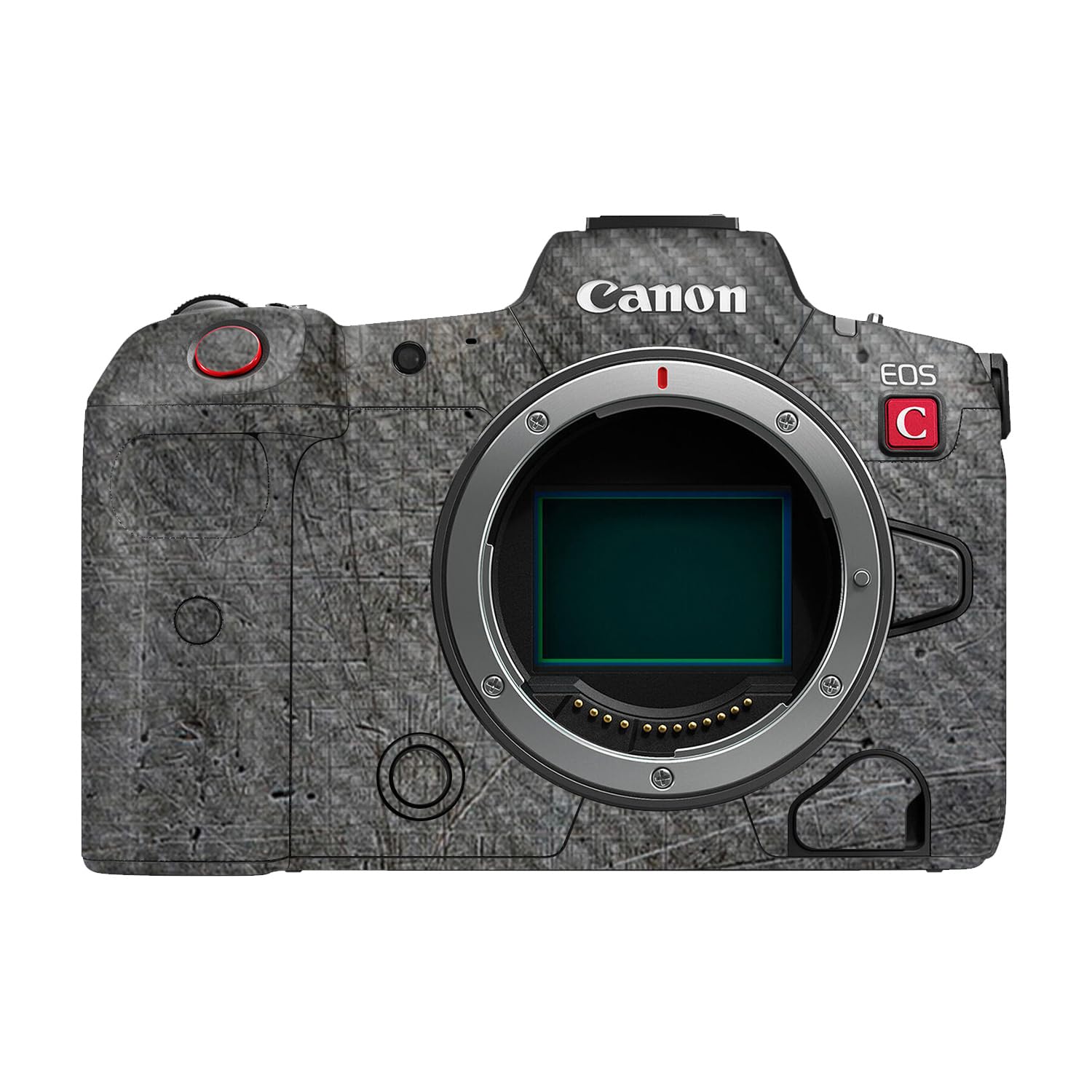 Carbon Fiber Camera Skin Compatible with Canon EOS R5C (2022) - Scratched Up - Premium 3M Vinyl Protective Wrap Decal Cover - Easy to Apply | Crafted in the USA by MightySkins