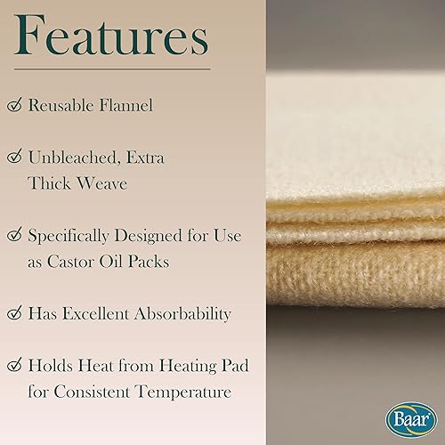 Miniatura 7 de Baar Paquete de aceite de ricino orgánico Palma Christos  32 onzas de aceite de ricino + franela de lana