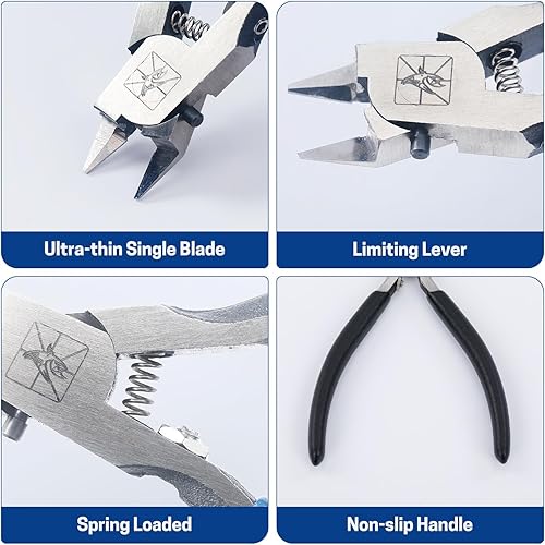 Miniatura 11 de Pinza de modelo, kit de herramientas modelo Gundam, pinza definitiva para herramientas de modelo de plástico, cortador de alambre para manualidades