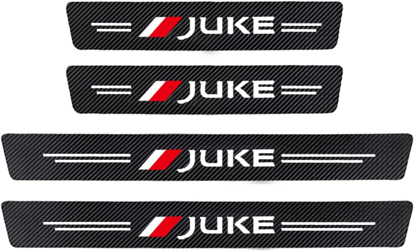EAGLEG 4pcs Carbon Fiber Car Door Sill Protector for Nis-san Qashqai Juke Note TEANA TIIDA MAXIMA SYLPHY, 4D Sill Scuff Plate Sticker Auto Welcome Pedal Threshold Decorative Accessories, Juke