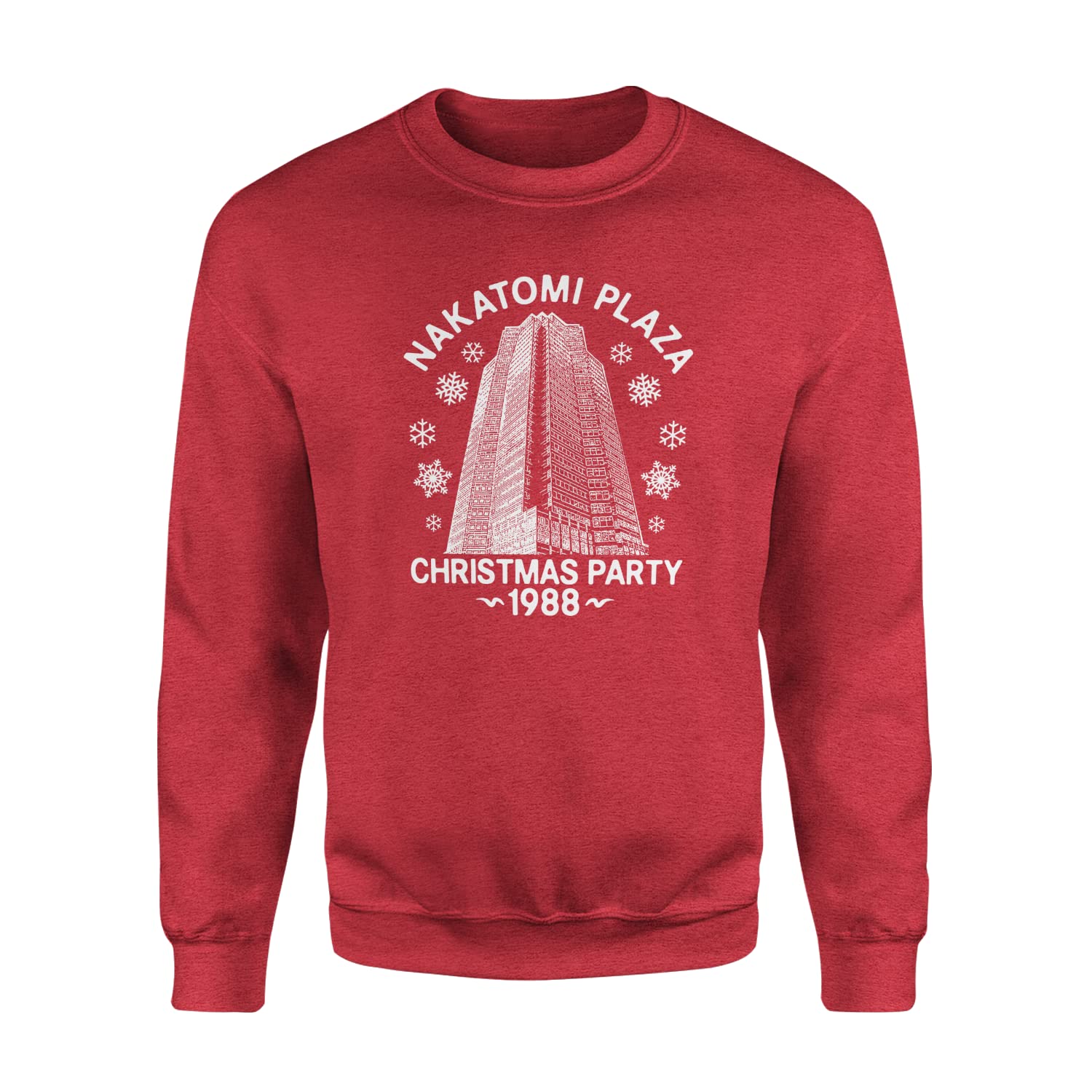 Smartypants Unisex Red Nakatomi Plaza Building Christmas Jumper Sweatshirt - Novelty Festive Merry Xmas Eve Work Party 1988 Action Thriller Detective Classic Movie Film Cinema Gift Present (3Xl, )