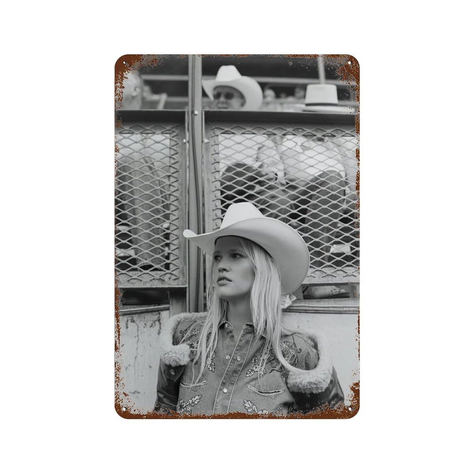 xiaoxiaoshen Vintage Fashion Cowgirl Wall Decor Art Metal Tin Poster Modern Home Decor Art Home Bar Shop Decorations Vintage Sign 30x20cm