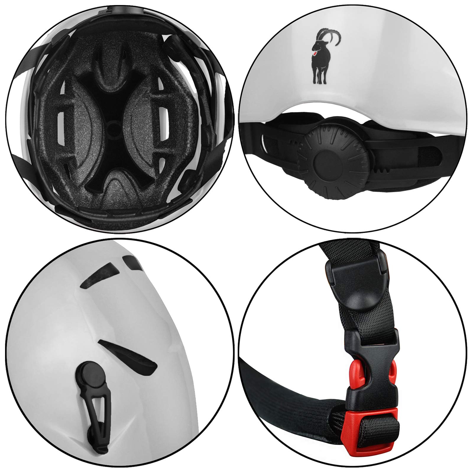 ALPIDEX Kletterhelm Klettergurt + Stubai Klettersteigset BASIC 3.0