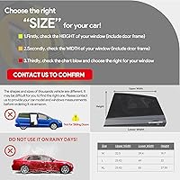 Vista 3 de Persianas para ventana de automóvil, paquete de 2 parasoles de malla transpirable para ventana lateral trasera de automóvil, pantalla elástica