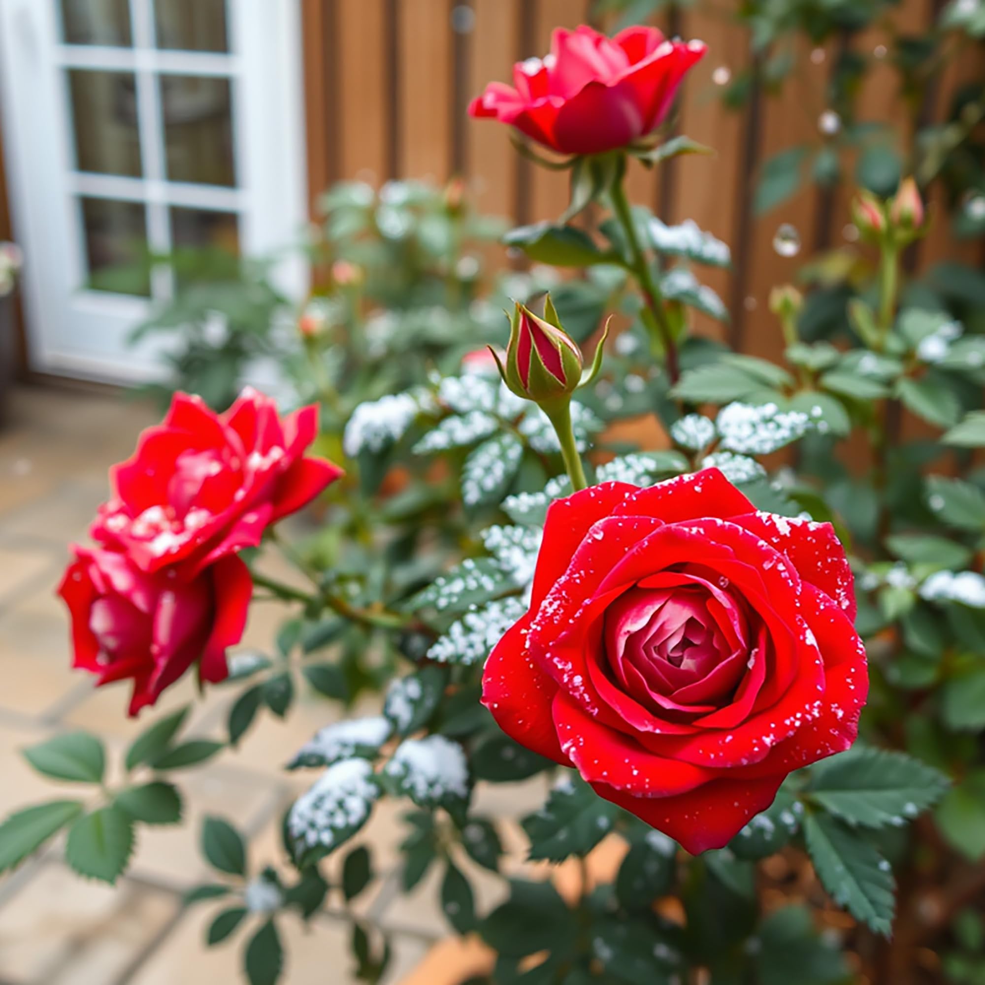 Rosa arbustiva roja de raíz desnuda "Beaute" – Rosa resistente fragante para impresionantes setos, pasarelas, bordes y exhibiciones verticales de jardín