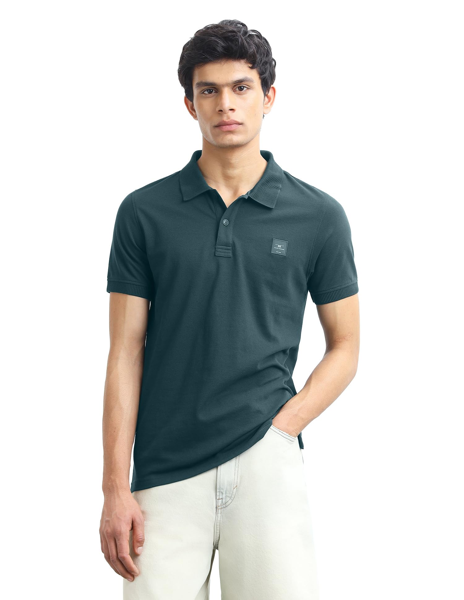 flying machine Men's Regular Fit Polo T-Shirt | Solid Pattern-picture-25