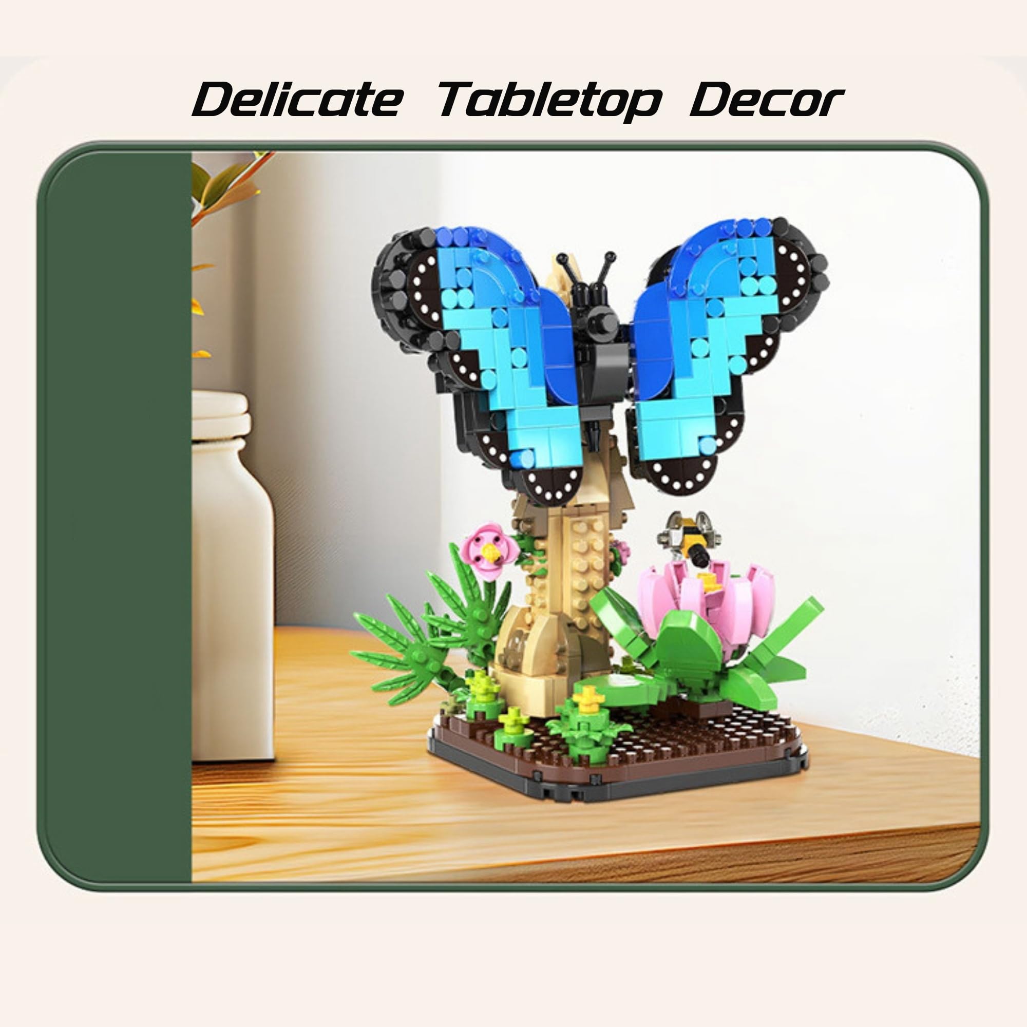 JVAVNE Insect Animal Building Blocks Set, Butterfly Cute Building Toy, Mini Animals Building Bricks Kits - Image 3