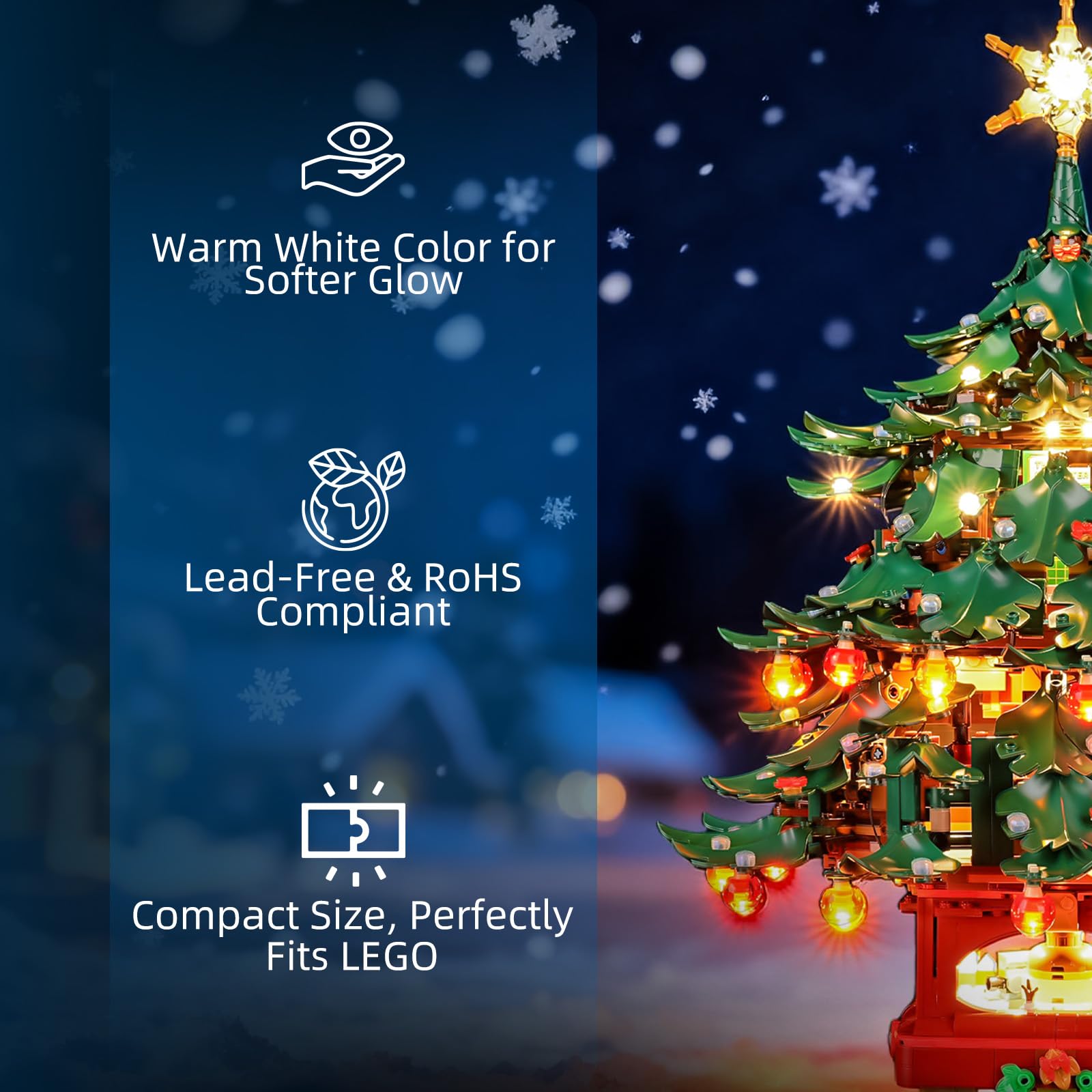 YEABRICKS LED Light for Lego-41843 Christmas Family Christmas Tree Decoration Building Blocks Model (Building Set NOT Included) - Image 3