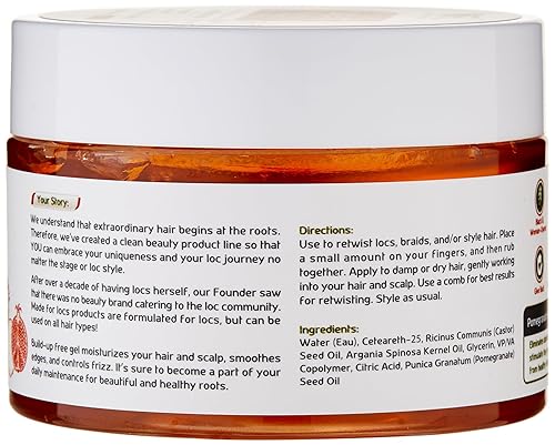 Miniatura 6 de Made For Locs Retwisting Firm Hold Styling Pomada  Gel  4 oz (granada)